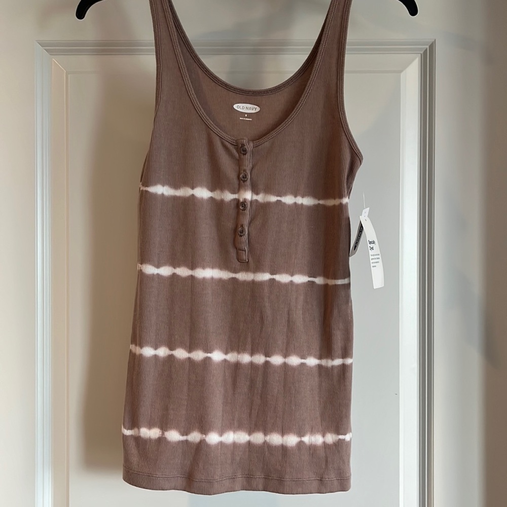 Old Navy Tie Dye Mauve Button Up Tank